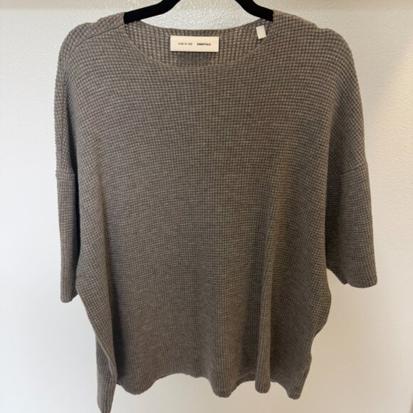 Fear of God Essentials Waffle Short Sleeve Sweater - Picture 2 of 3